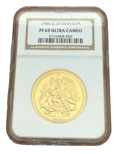 Isle of Man 1984 Gold 1 oz 1 Angel NGC PF69UC