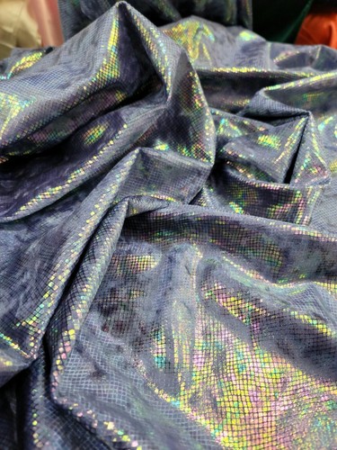 Lavender Iridescent Spandex Textured Snake Fabric Sold by the Yard - Picture 7 of 9