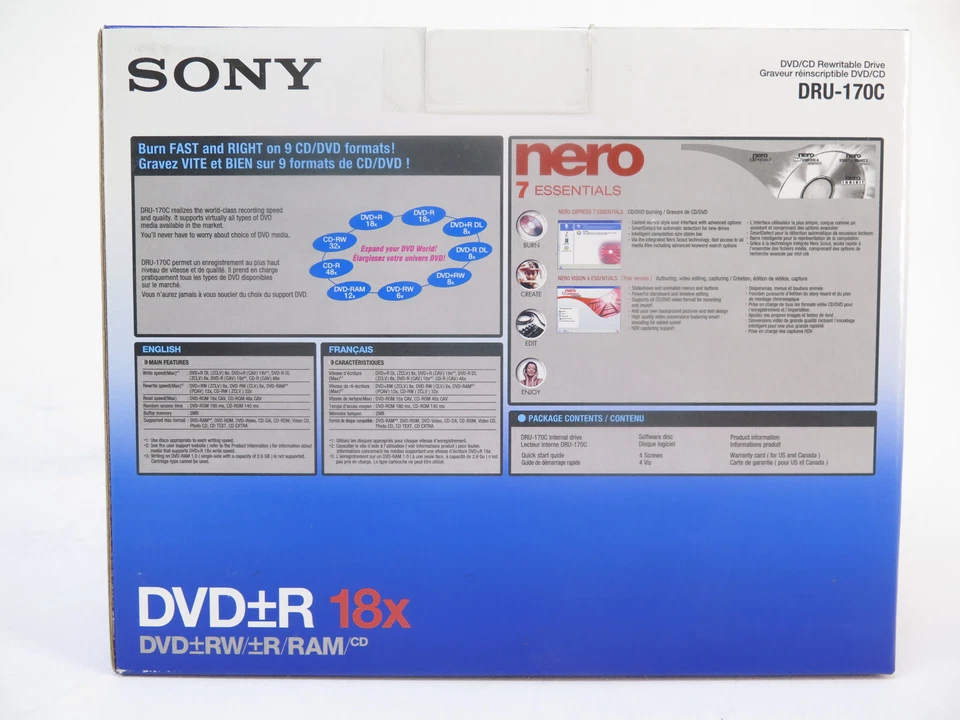 Sony DRU-170C 18x XDVD/RW/R/CD Rewritable Drive Windows Vista, 7, 8, 10, 11 - Image 3 of 4
