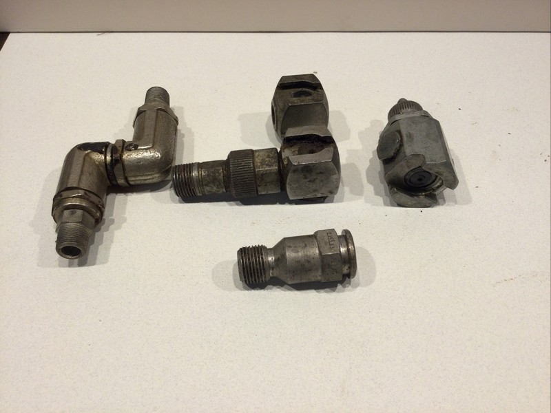 Button Head Grease Gun Fittings Lot Of 3 Plus Swivel