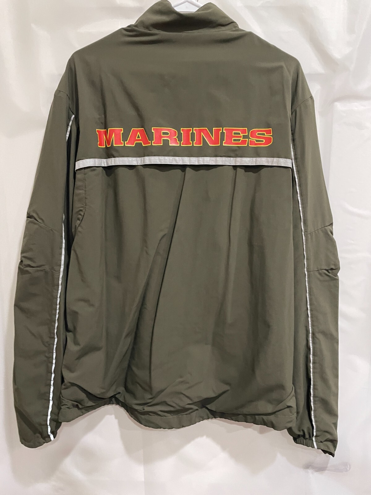 USMC US Marine Corp New Balance Green Track Jacket Si… Gem