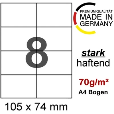 800 Internetmarke Etiketten 105x74 mm Label Format wie Herma 4626 Avery 3427 A4