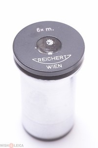 ✅ REICHERT 6X M. MICROMETER SCALE INSIDE EYEPIECE MICROSCOPE OCULAR LENS