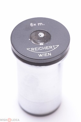   REICHERT 6X M. MICROMETER SCALE INSIDE EYEPIECE MICROSCOPE OCULAR LENS