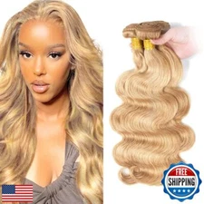 P27/613 Highlight Honey Blonde Bundles Human Hair Body Wave Bundles 18 20 22 