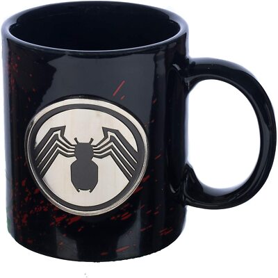 VENOM - WITH METAL MEDALLION - CERAMIC COFFEE MUG - BRAND NEW 12 OUNCES - MU8VNF