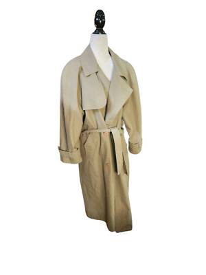 ジャケット・アウター vintage London Fog long trench coat Vtg London Fog textured Trench Coat jacket Tan Beige 42Long