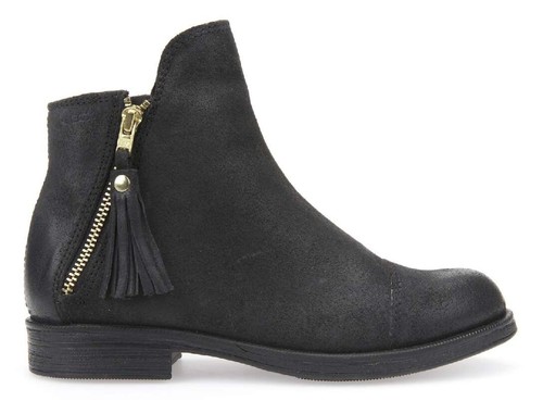 Geox stivaletti da bambina ragazza donna in camoscio con pelliccia Thymar  J944FF