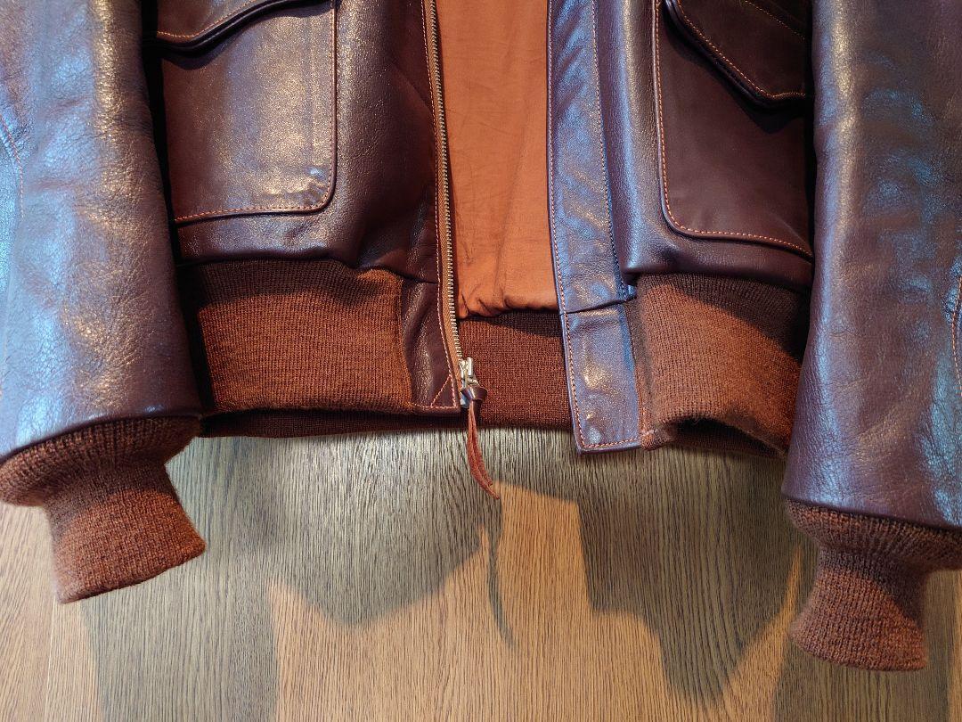 The Real McCoy's A-2 Jacket Brown Leather Size 38 Used From The Real McCoy's A-2 Jacket Brown Leather Size 38 Used From