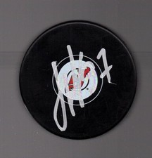 NIKITA GUSEV NEW JERSEY DEVILS  SIGNED AUTOGRAPHED HOCKEY PUCK WITH COA