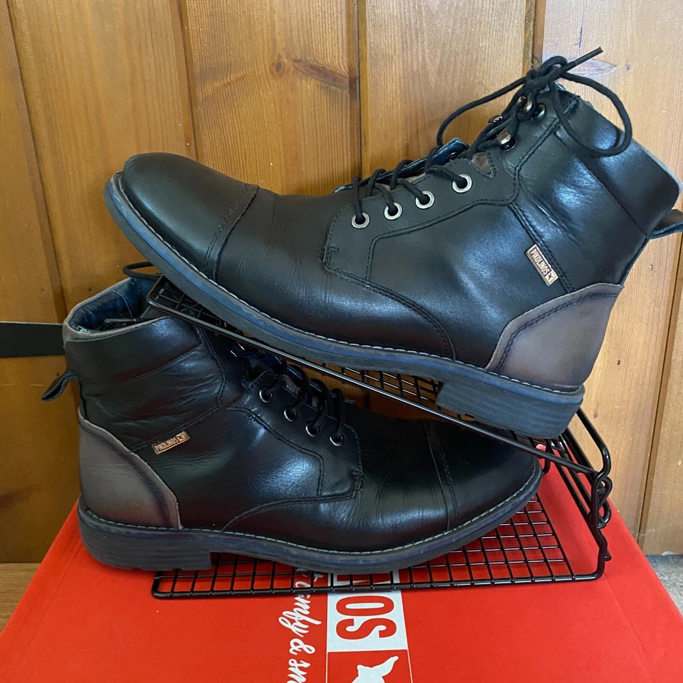 Pikolinos York Botas de Cuero Negro con Cremallera M2M-8170 - Para Hombre UK 7 / EU 41 - Imagen 2 de 4