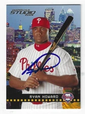Autographed 2004 Donruss Studio RYAN HOWARD Philadelphia Phillies card #154 COA