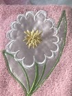Vintage Cannon 3 piece Applique Towel set Pink with white flower.   — photo 5