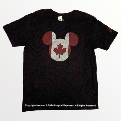 NWT!! Disney Parks EPCOT World Showcase Canada Mickey Flag T-Shirt Adult  Large - Main Image