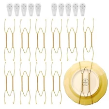 10 Pack Stainless Steel Plate Hangers for Walls Compatible Decorative Plates