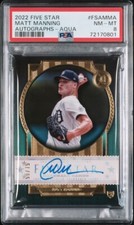 2022 Topps Five Star Matt Manning Autographs Aqua #'d/75 #FSAMMA PSA 8 ROOKIE RC