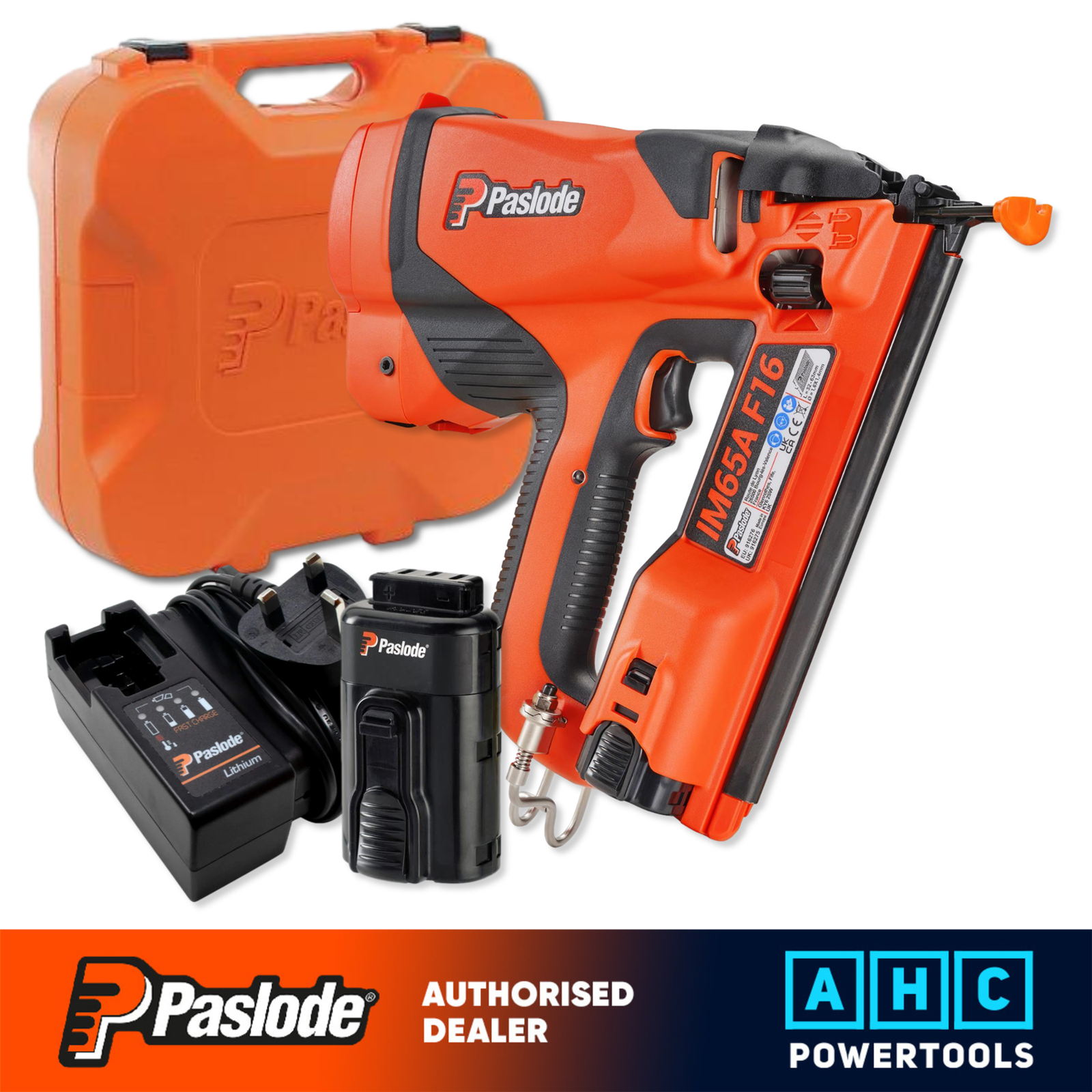 Paslode IM65A F16 2.1Ah Cordless 2nd Fix Angled Brad Nailer - 916275