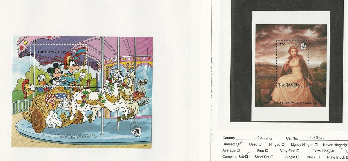 Gambia, Postage Stamp, #906, 1390 Mint NH, Disney, Queen Elizabeth