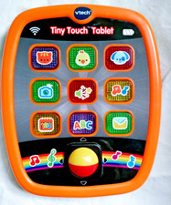 Vtech Tiny Touch Tablet Orange Baby Toy Lights Up Music Learning Numbers Letters
