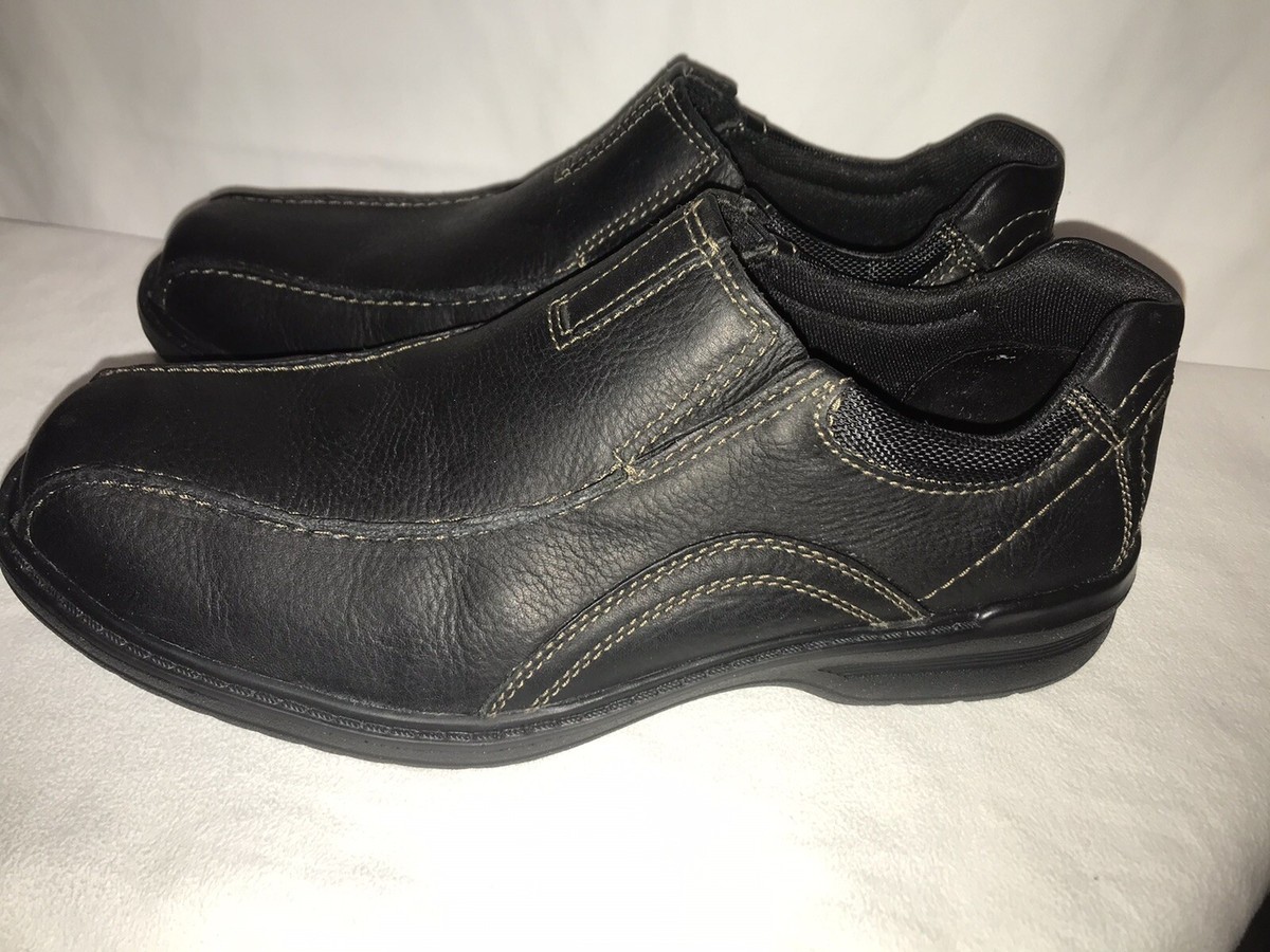 Clarks Shoes Mens Size 10 Loafers Slip On Black Leather 
