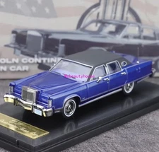 Sunstar 1:64 Blue 1979 Lincoln Continental Town Model Diecast Metal Car 