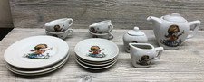 Vintage Toy China Tea Set 15 pc. Little Girl w/Butterflies Flowers