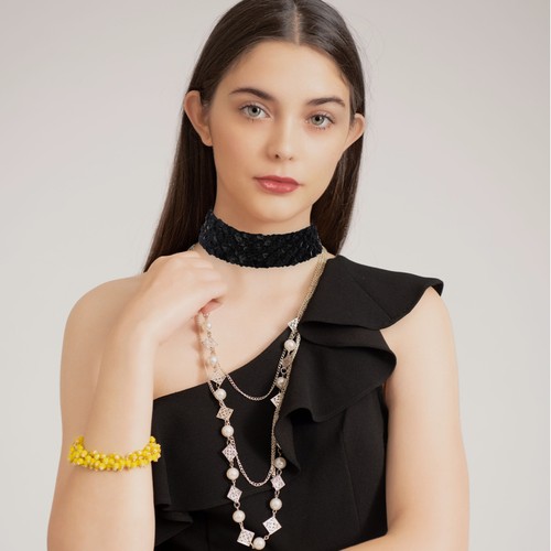 2 Pcs Sequin Necklace Women's Girl Collar Choker for Chunky Cute - Picture 6 of 17