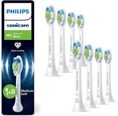 Philips Sonicare W2 Optimal White HX6068/87 Ersatz Bürsten Köpfe Weiß 8er-Pack