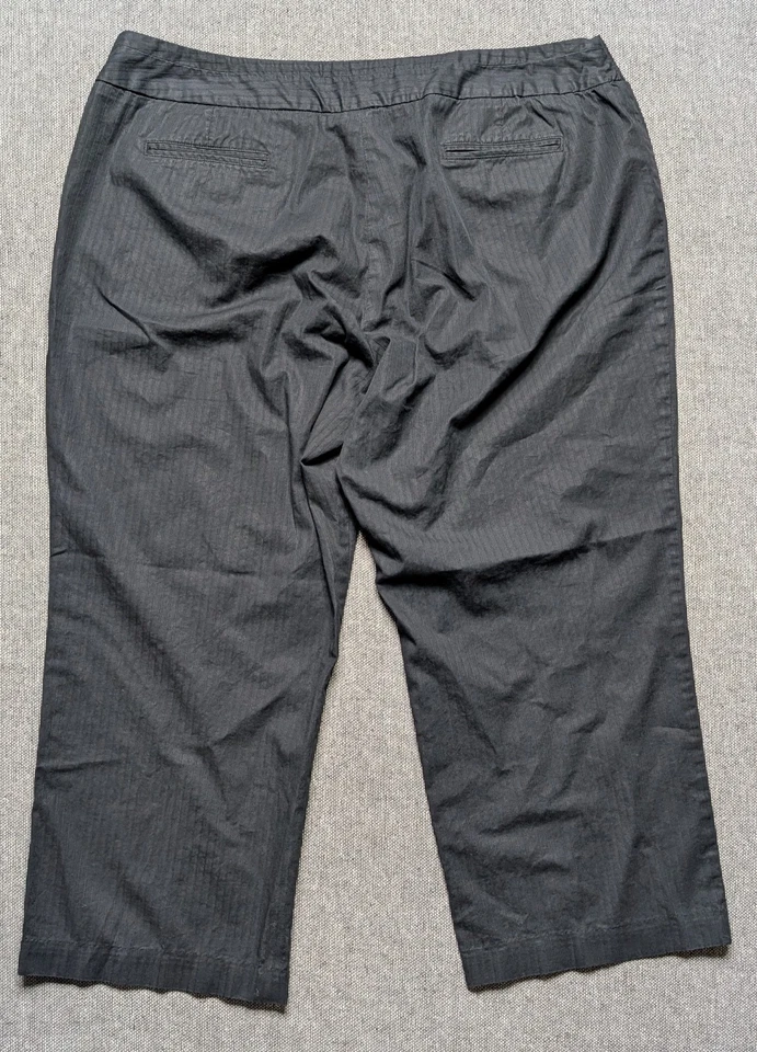 Apostrophe Womens Black Dark Wash Comfort Straight Dress Pants  Size 20W - Image 2 of 4