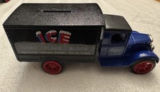 Ertl 1931 Hawkeye Diecast Delivery Truck Bank Blue Black Red Advertising
