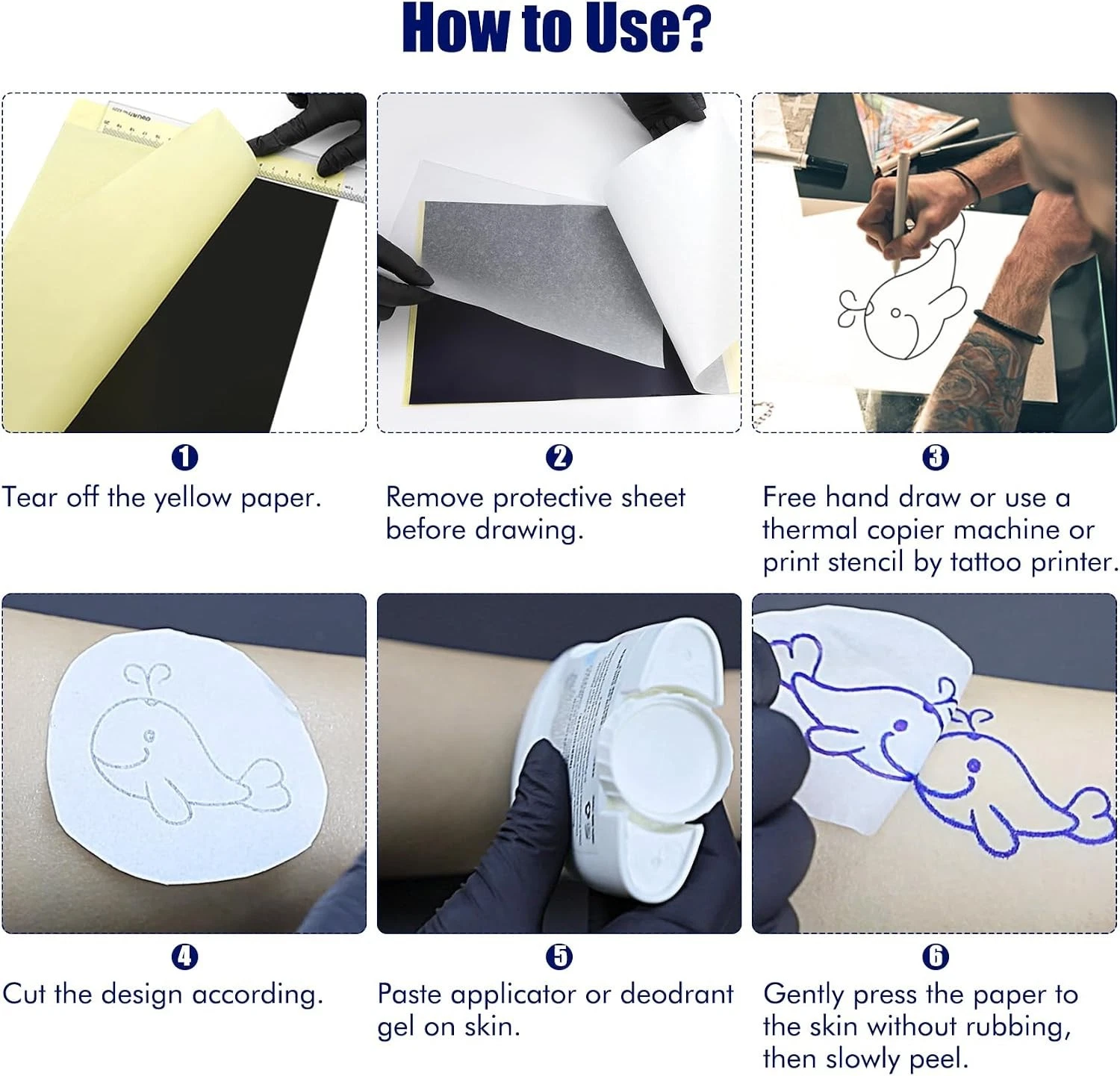 Tattoo Transfer Paper 50 Sheets Stencil A4 Size Professional Durable Supply Kit - product detail image 7