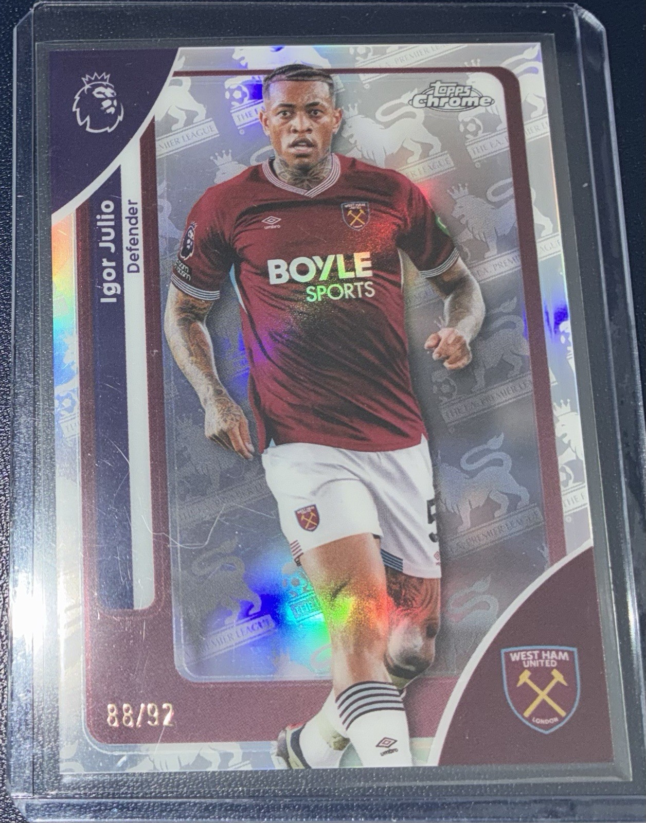 Igor Julio EPL Topps Chrome Logo Refractor /92 #CA-CL