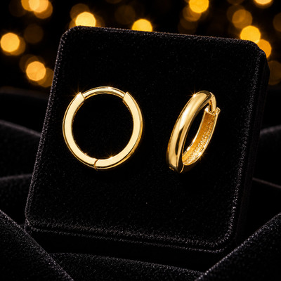 Creolen 9 kt Gelbgold 10 mm British Made 375 gepunzt nagelneu verpackt