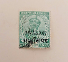 India stamp 1/2 Anna overprinted GWALIOR