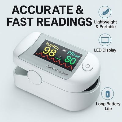 Fast-Pulse 5-Second Readings with HD Display & Accurate Oxygen Monitoring US