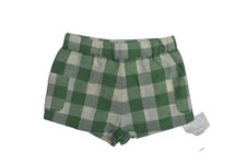 Pehr Checkmate Shorts Grass Green Plaid 18-24 Months Organic Cotton Toddler Baby