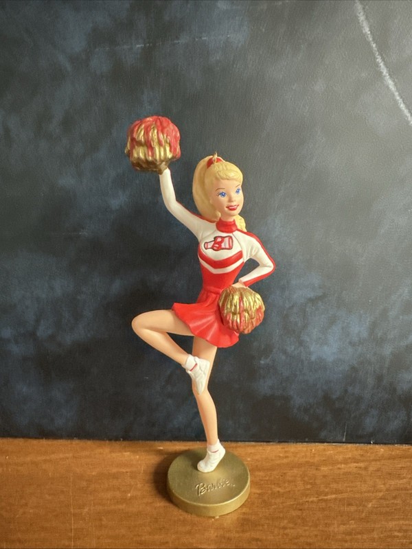 2001 Hallmark Keepsake Barbie Cheer for Fun Holiday Ornament 