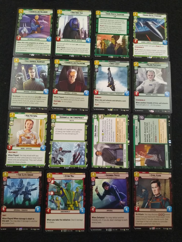 STAR WARS UNLIMITED SECRETS OF POWER 174 CARD 3X COMPLETE RARE REGULAR BASE SETS - Image 3 of 4