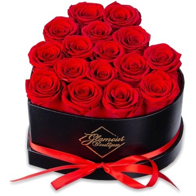 Preserved Roses in Heart-Shaped Box - Mother's Day Gift