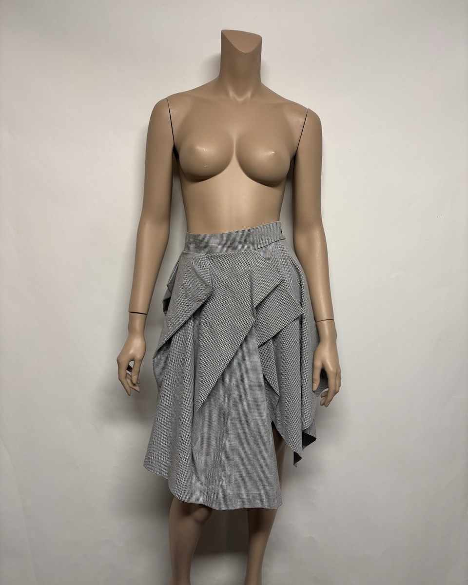 Vtg Vivienne Westwood SS2005 Red Label Gingham Asymmetrical Wrap