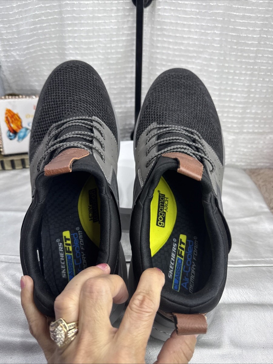 (H3) Mens Skechers® Delson 3.0 Men\'s Casual Shoes Black Gray Color Size US 13 H3) Mens Skechers® Delson 3.0 Men main image 2