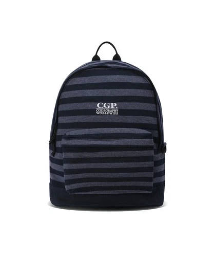 CODEGRAPHY Square Logo Stripe Backpack - Dark Navy - product listing photo