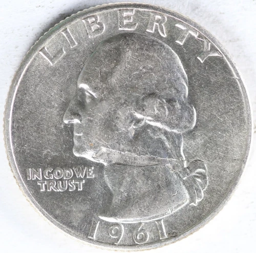 AU 1961 Washington Quarter Obverse Lamination Peeled Off