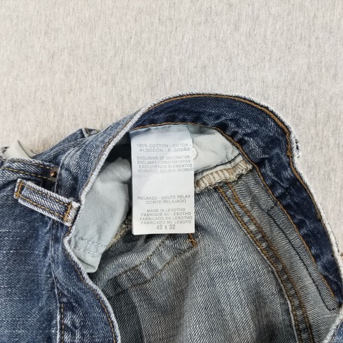 Levi 285 Jeans Men's Sz 42x32 VTG Denizen Relaxed Fit Dark Med Wash 100% Cotton - Picture 3 of 9