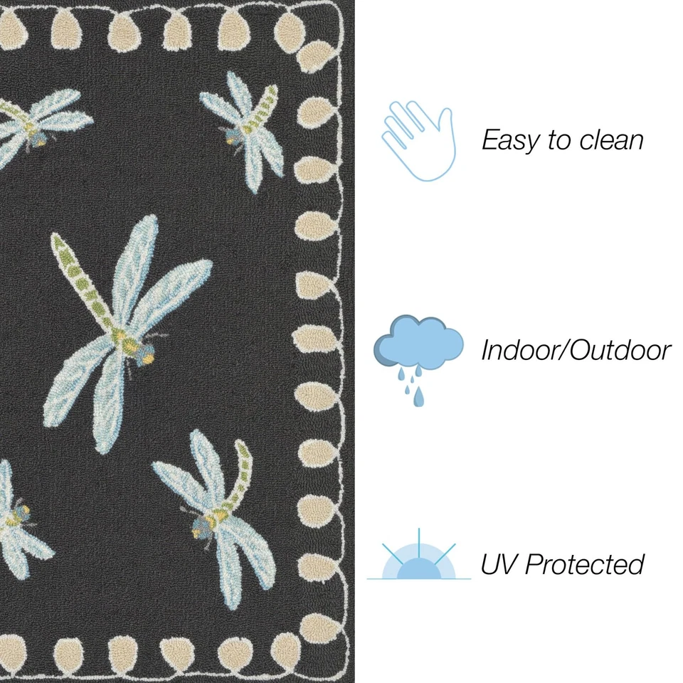 Frontporch Hand-Tufted Indoor/Outdoor Easy Care Area Rug Rug-Transitional, Ga... - Image 3 of 4