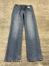 Old Navy Jeans Boys 18 Blue Straight Leg Distressed Hems Denim Adjustable Waist