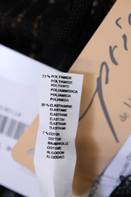 Lise Charmel Womens Lace Mesh Lace Up Detail Thong Panties Black Size 10