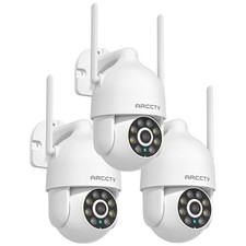 ARCCTV 3 Pack Security Camera System Wireless WiFi Pan/Tilt Outdoor Night Vision