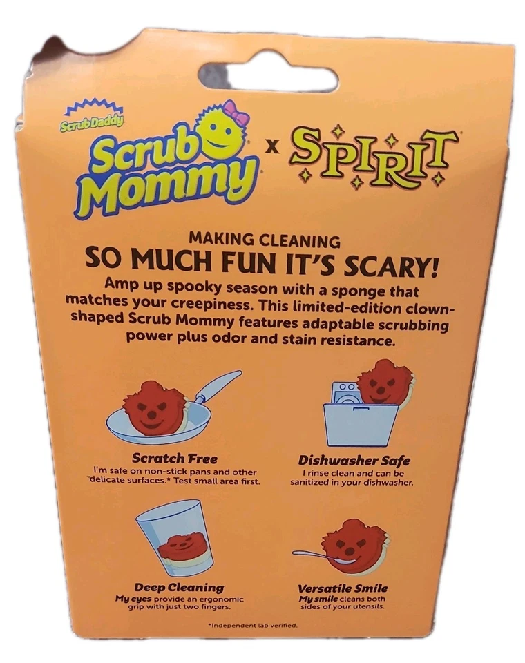 Scrub Daddy Exfoliante Mamá Payaso Espeluznante Esponja Espíritu Halloween Exclusivo 2025 Foto 2 de 3