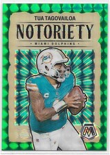 Tua Tagovailoa 2024 Panini Mosaic Notoriety #6 Green Mosaic Prizm